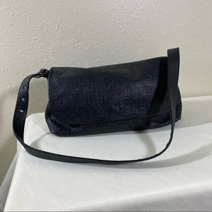 Stone Mountain leather bag vintage Black Shoulder Bag soft leather multi pockets